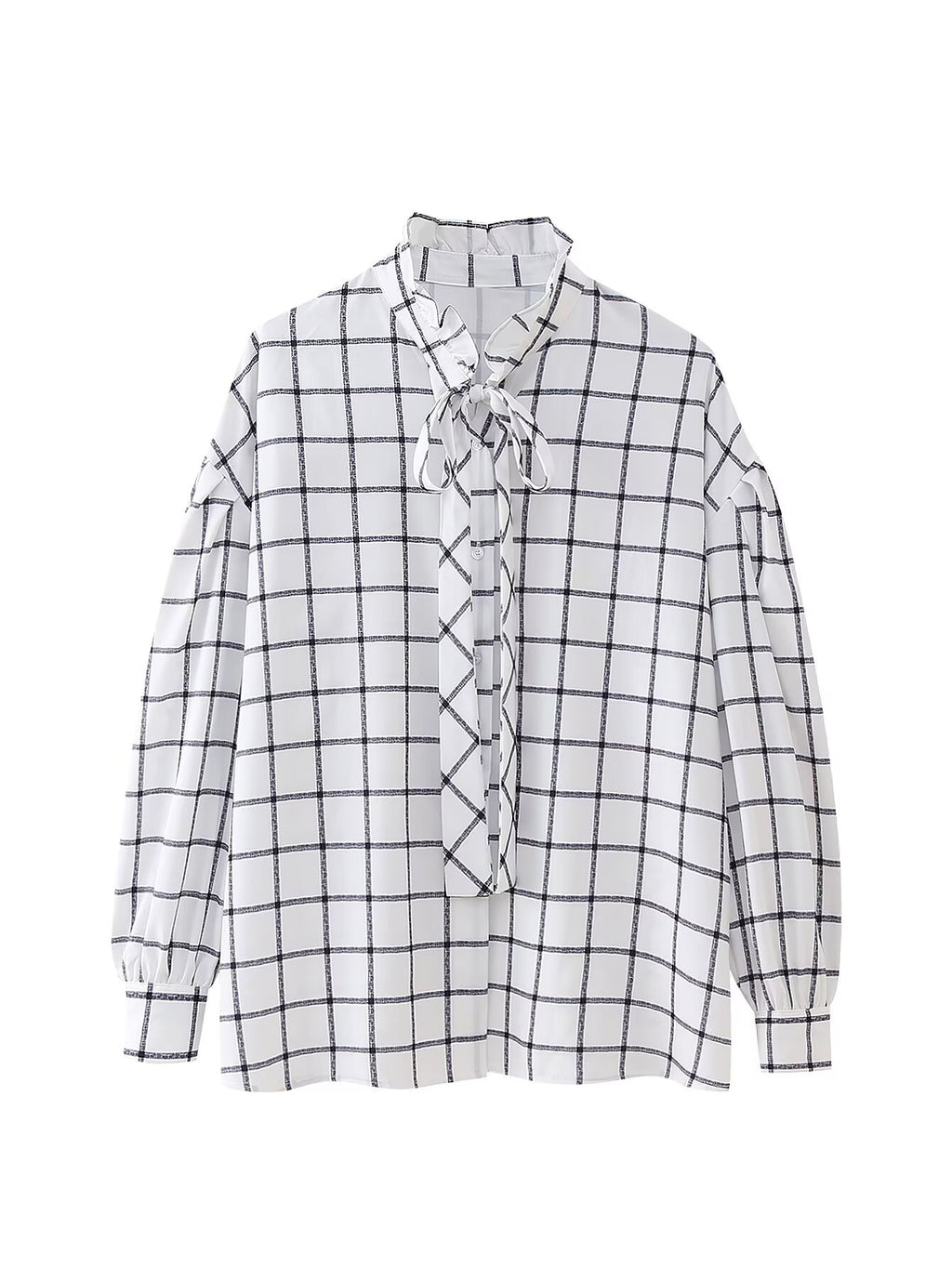 Women's Graceful Ruffled Tied Long Sleeve Shirt