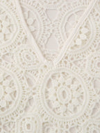 Spring Women Clothing Lace Embroidery Slim Fit Maxi Dress Women