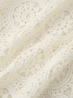 Spring Women Clothing Lace Embroidery Slim Fit Maxi Dress Women