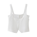Women's Asymmetric Faux Two-Piece Strap Camisole