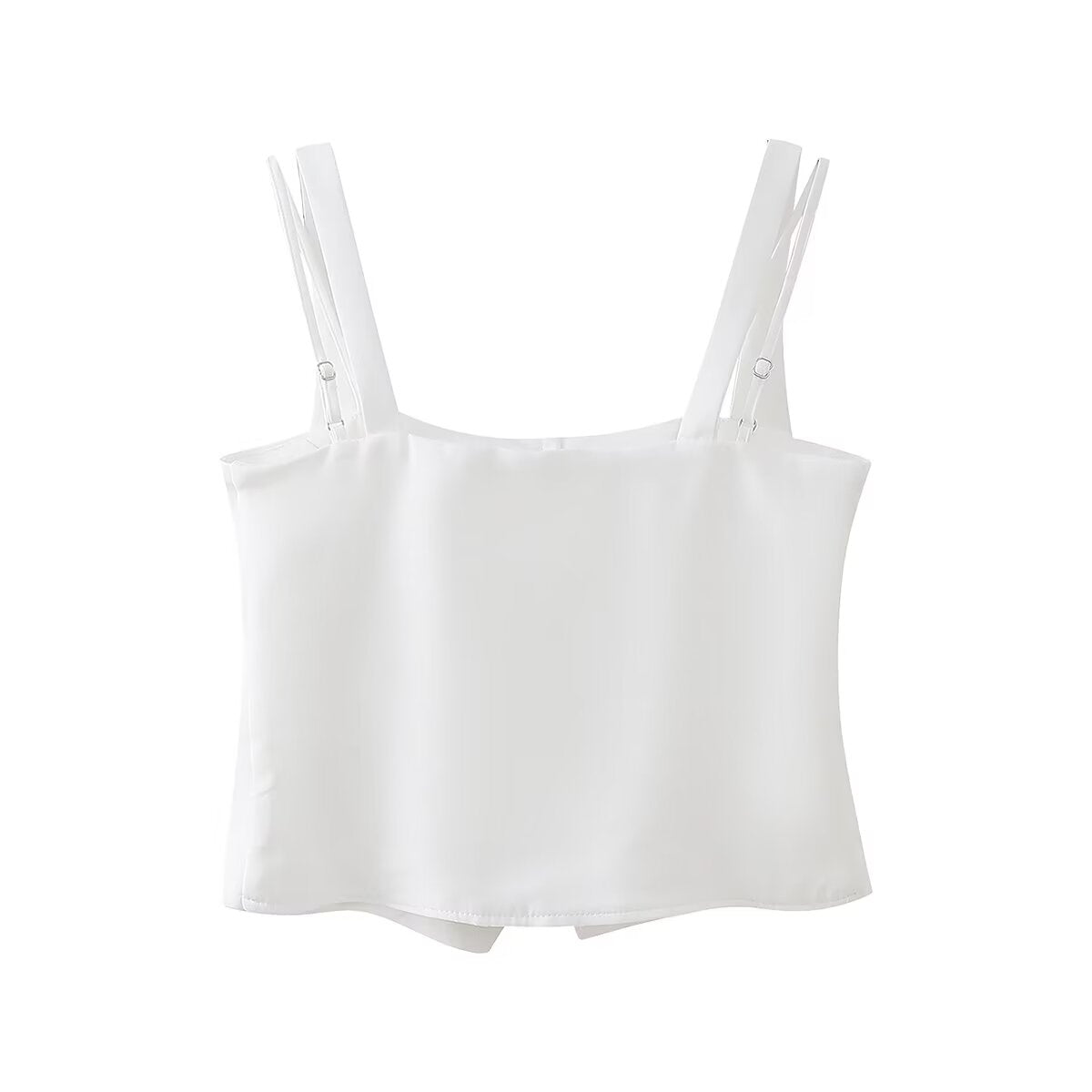 Women's Asymmetric Faux Two-Piece Strap Camisole