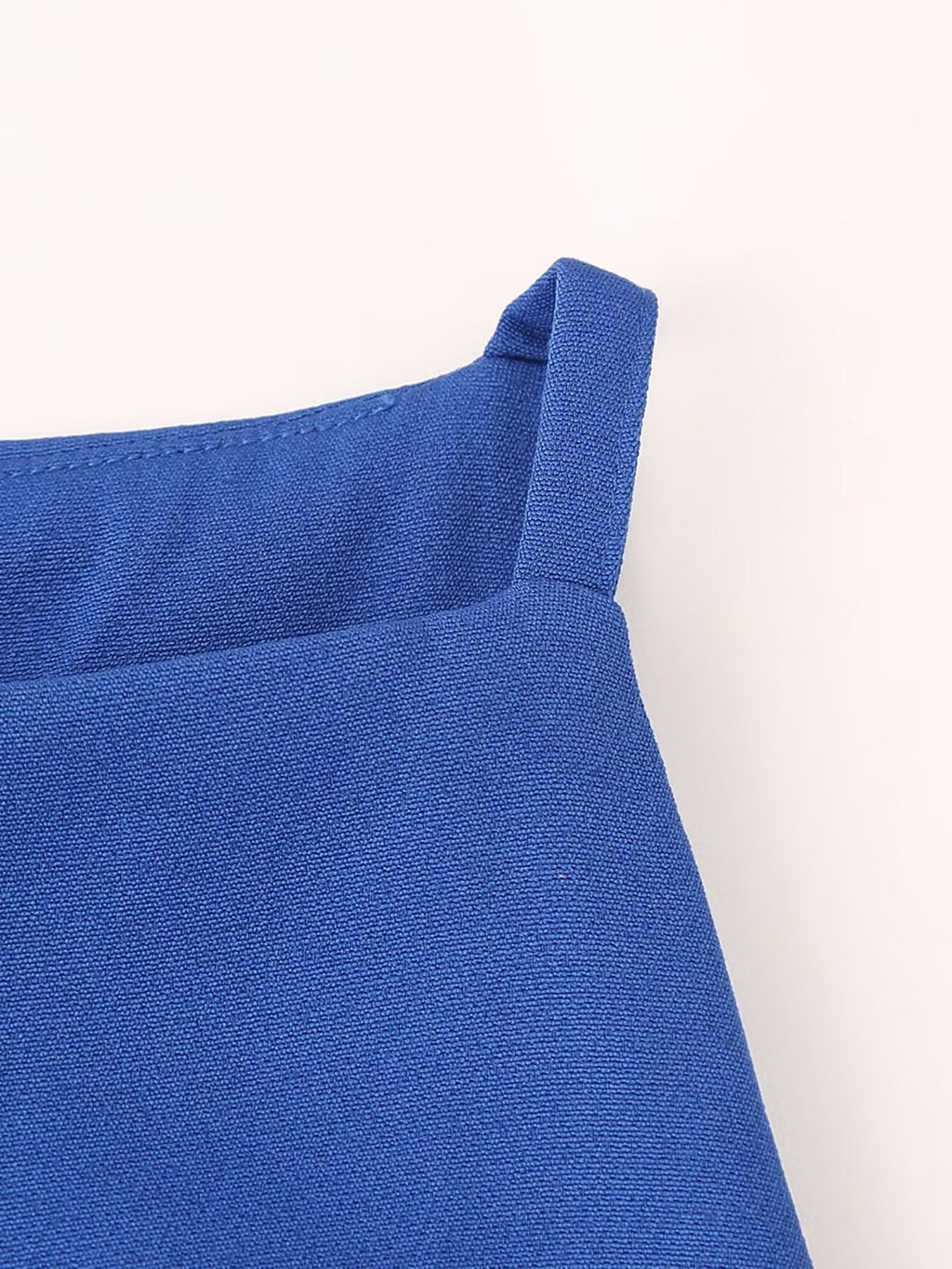 Blue Cross-Back A-Line Mini Dress
