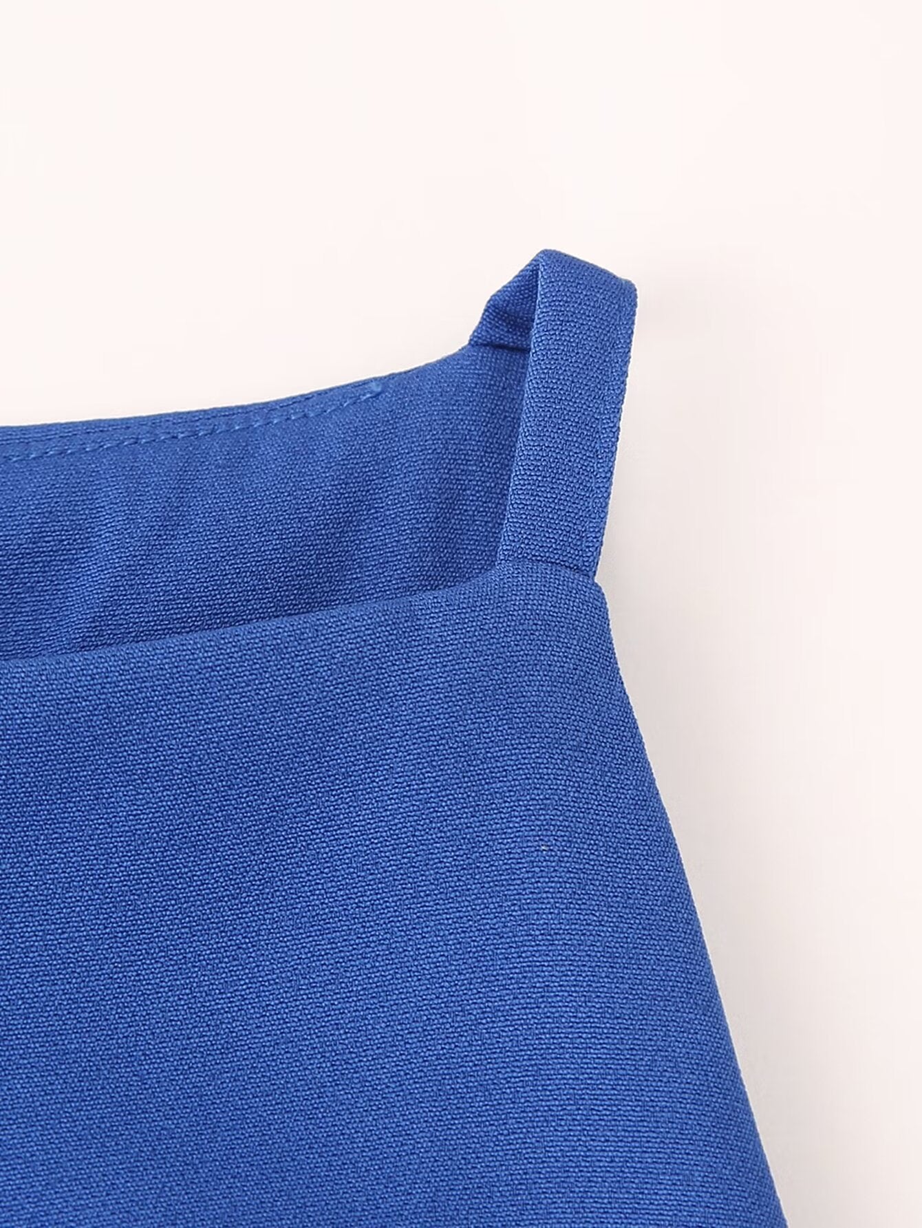 Blue Cross-Back A-Line Mini Dress