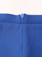 Blue Cross-Back A-Line Mini Dress