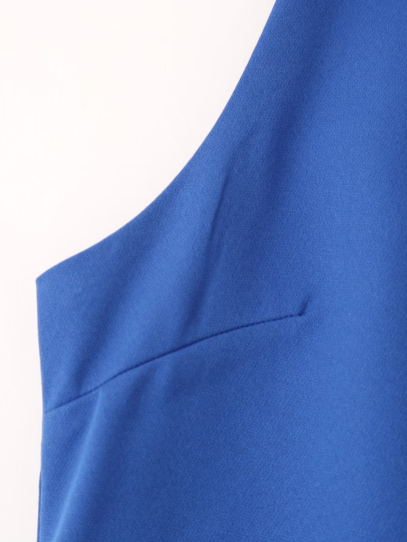 Blue Cross-Back A-Line Mini Dress