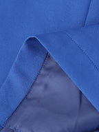 Blue Cross-Back A-Line Mini Dress