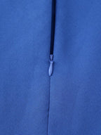 Blue Cross-Back A-Line Mini Dress