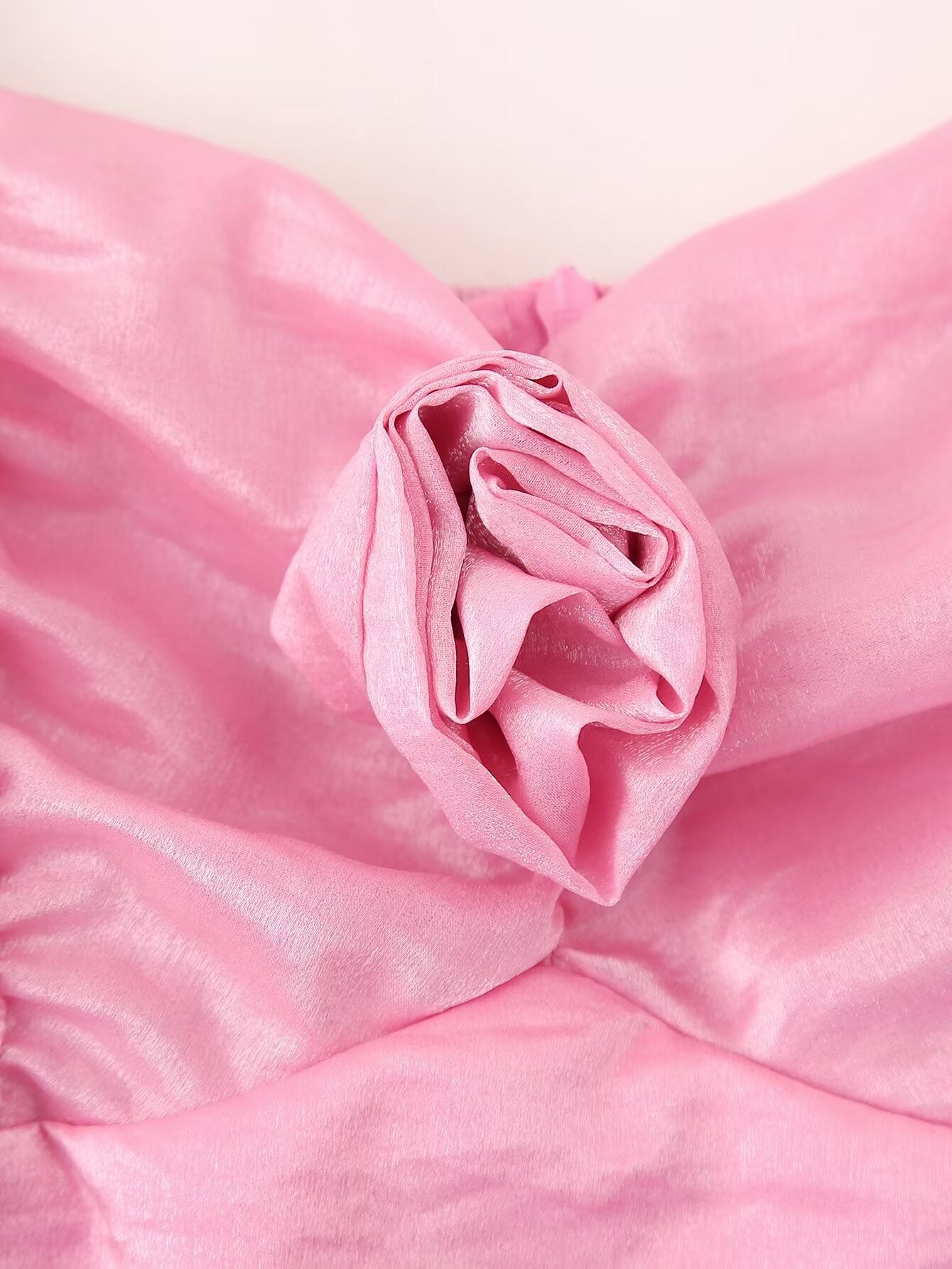 Pink V-Neck A-Line Mini Dress
