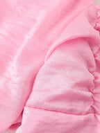 Pink V-Neck A-Line Mini Dress