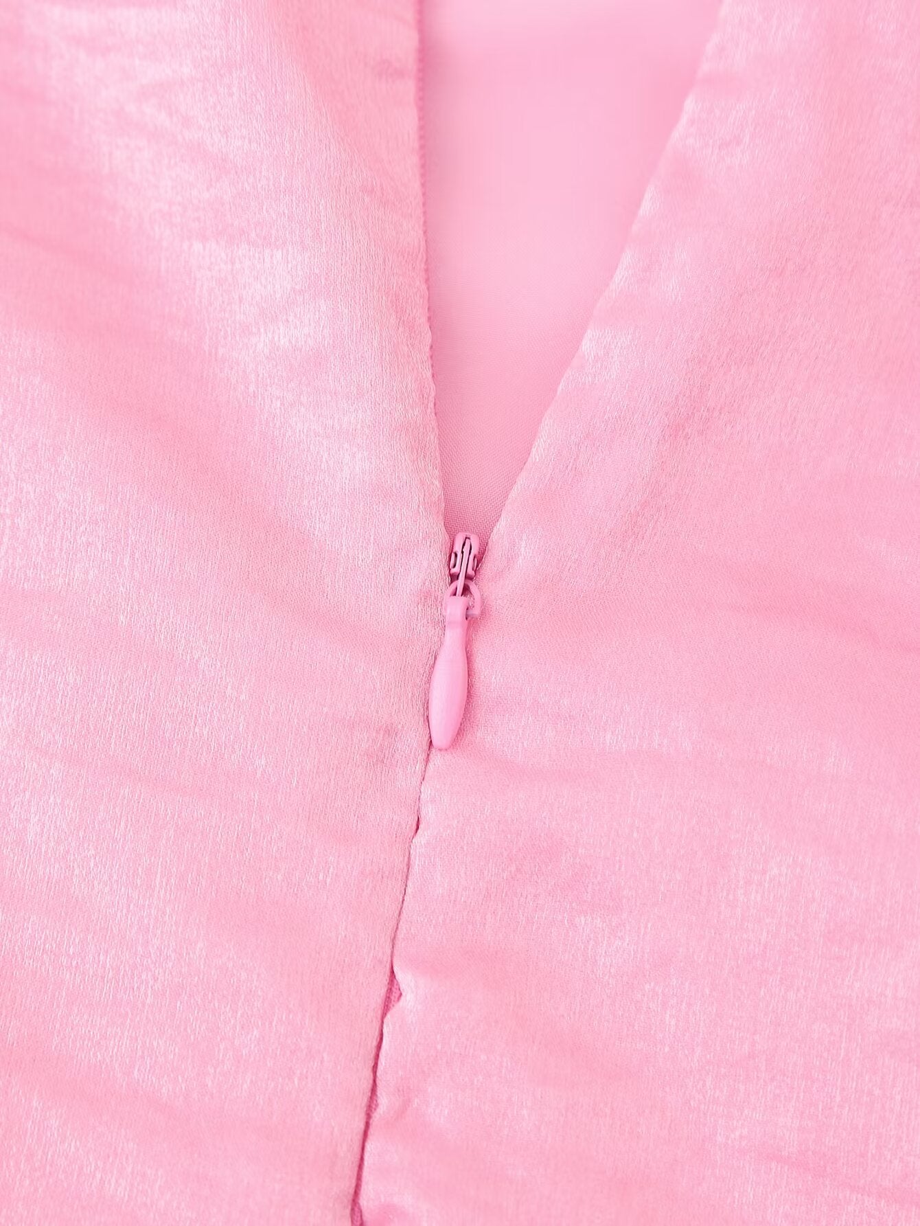 Pink V-Neck A-Line Mini Dress