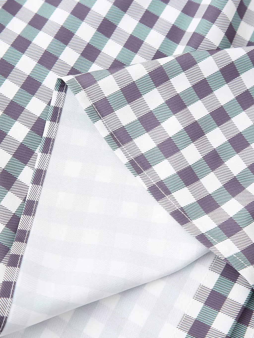 Women's Shirt Thousand Birds Black White Plaid Bell Sleeve Shirt