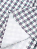 Women's Shirt Thousand Birds Black White Plaid Bell Sleeve Shirt