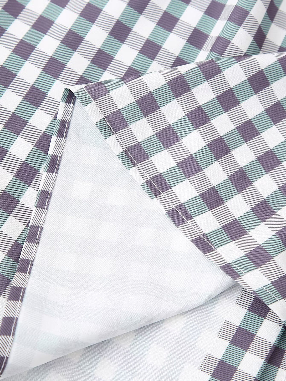 Women's Shirt Thousand Birds Black White Plaid Bell Sleeve Shirt