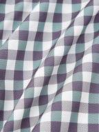 Women's Shirt Thousand Birds Black White Plaid Bell Sleeve Shirt
