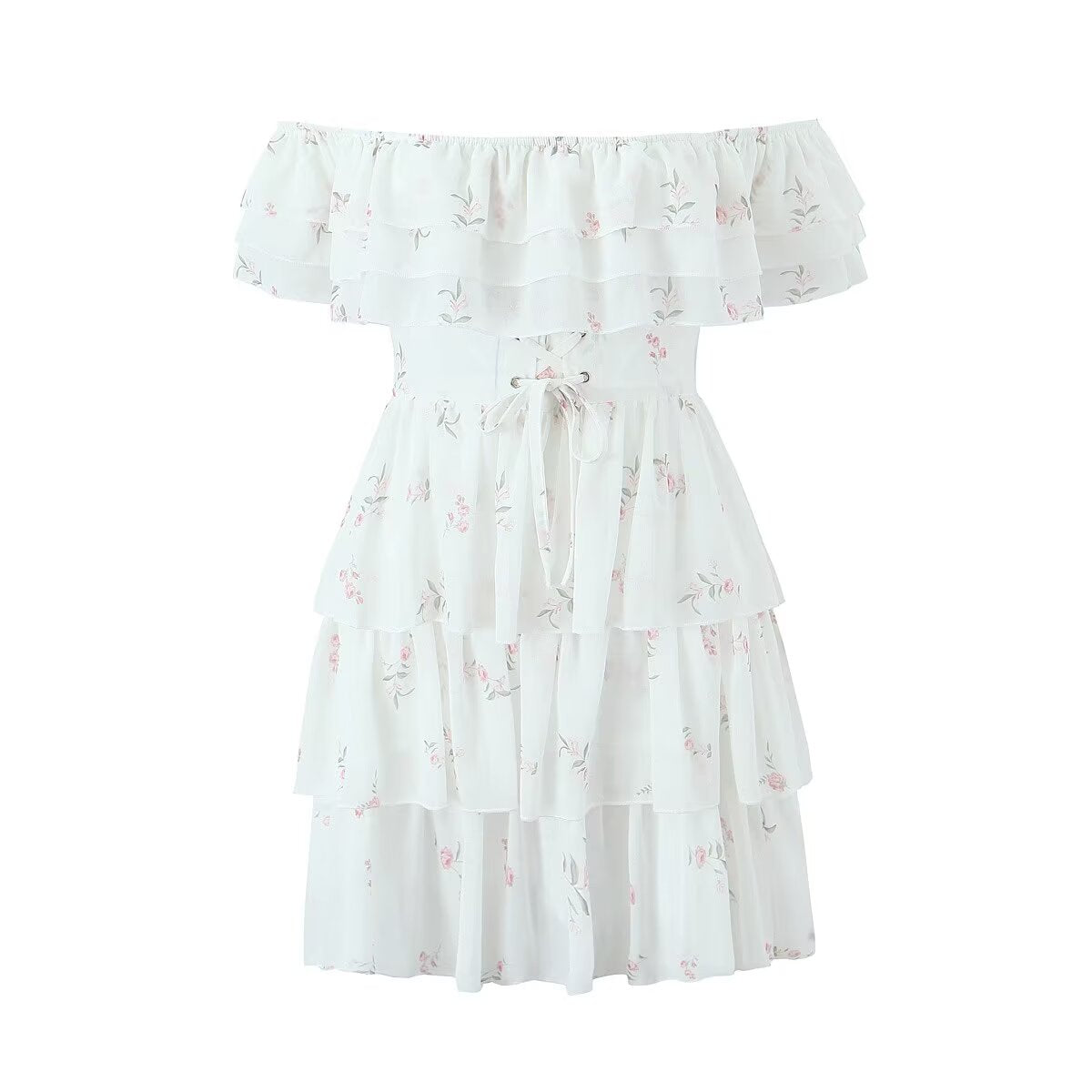 Women's Summer Full Body Lace Embroidered High Waist 3D Dress