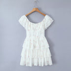 Women's Summer Full Body Lace Embroidered High Waist 3D Dress