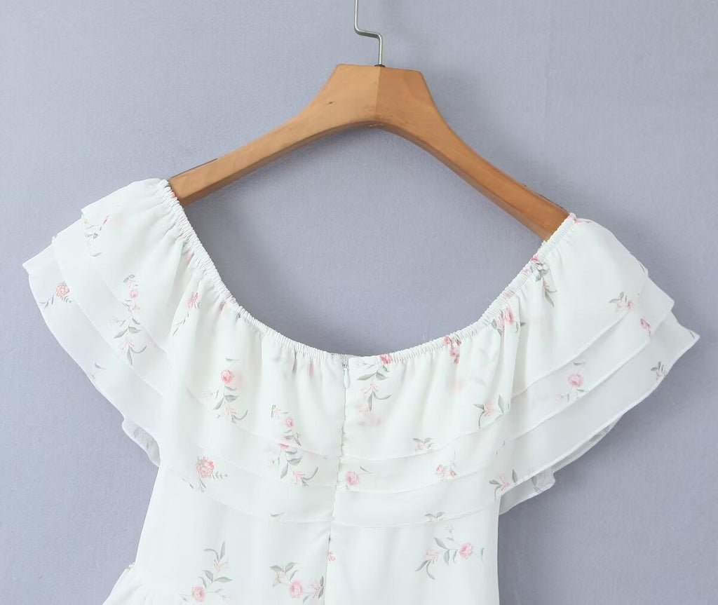 Women's Summer Full Body Lace Embroidered High Waist 3D Dress