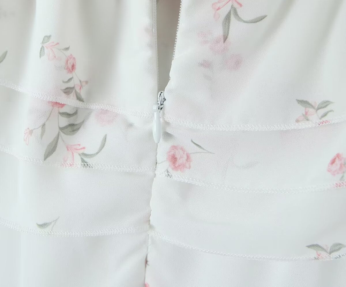 Women's Summer Full Body Lace Embroidered High Waist 3D Dress