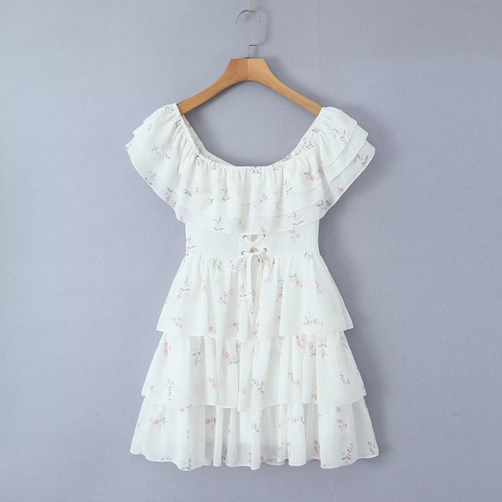 Women's Summer Full Body Lace Embroidered High Waist 3D Dress