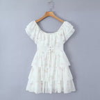 Women's Summer Full Body Lace Embroidered High Waist 3D Dress
