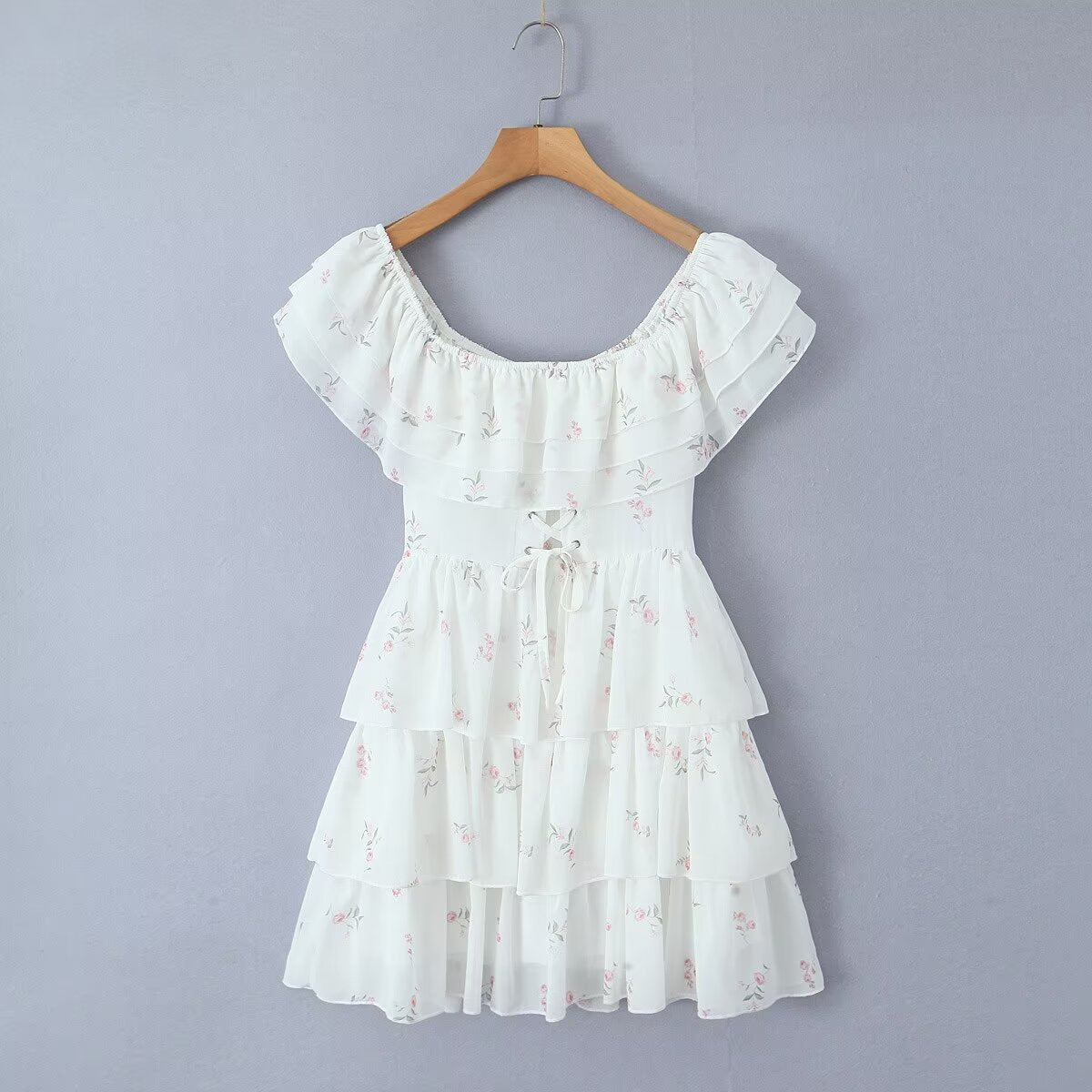 Women's Summer Full Body Lace Embroidered High Waist 3D Dress