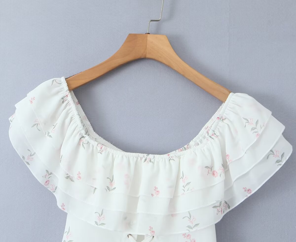 Women's Summer Full Body Lace Embroidered High Waist 3D Dress