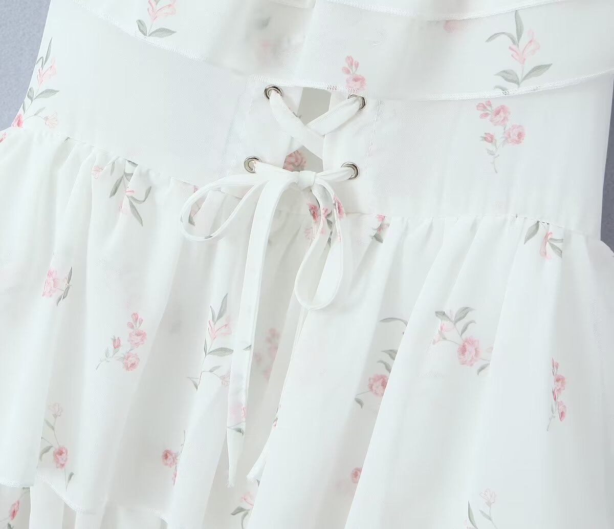 Women's Summer Full Body Lace Embroidered High Waist 3D Dress