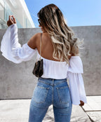 Off-Shoulder Street T Shirt