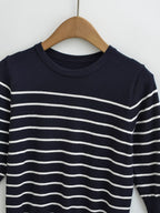 Women’s Contrast Stripe Knit Short Sleeve Top