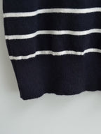 Women’s Contrast Stripe Knit Short Sleeve Top