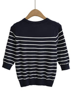 Women’s Contrast Stripe Knit Short Sleeve Top