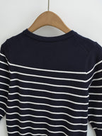 Women’s Contrast Stripe Knit Short Sleeve Top