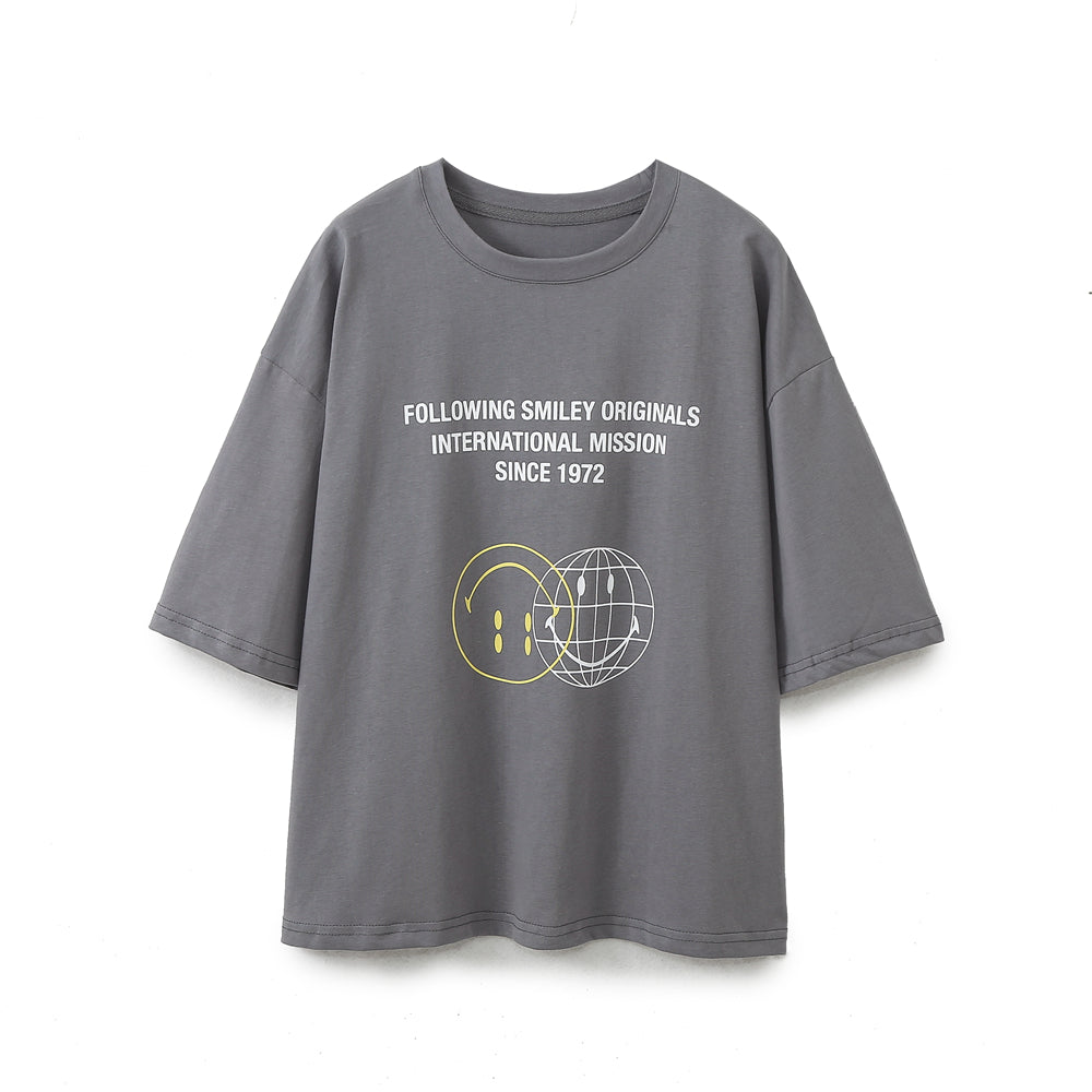 Women’s Smiley Face Graphic T Shirt