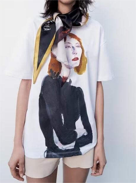 Women’s French Graphic Loose T Shirt
