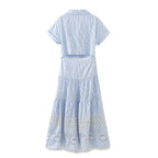 Embroidered Shirt Maxi Dress