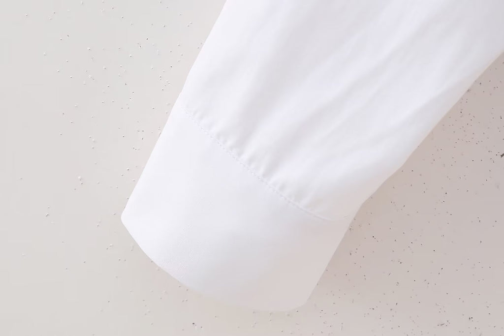 Women's French Hollow Out Cutout Embroidery Short Shirt