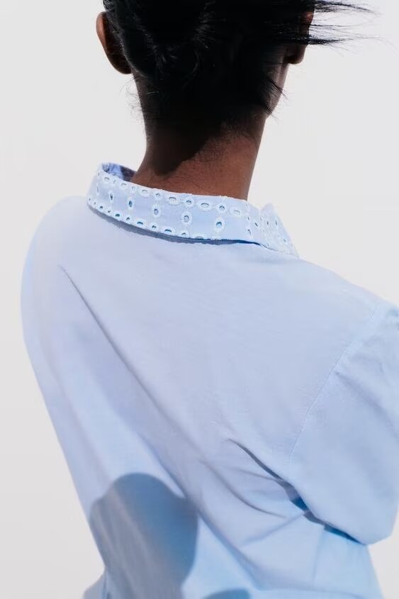 Women's Embroidered Collared Mini Dress