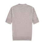 Women’s Multicolor Beaded Rhinestone Crew Neck Sweater