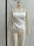 Women's Solid Color Slim Back Strap Decorative Sling