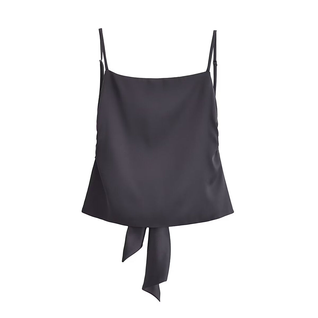 Women's Solid Color Slim Back Strap Decorative Sling