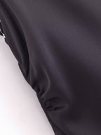 Women's Solid Color Slim Back Strap Decorative Sling