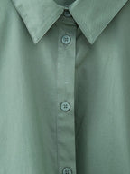 Women's Street Irregular Asymmetric Poplin Lace Up Shirt