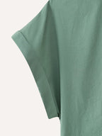 Women's Street Irregular Asymmetric Poplin Lace Up Shirt