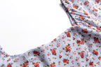 Floral Square-Neck Puff-Sleeve Mini Dress