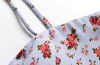 Women’s Multicolor Floral Smocked Spaghetti Strap Crop Camisole