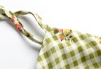 Women's Floral Plaid Lace Up Beach Dress