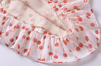 Women's Ruffle-Trim Floral Cotton V-Neck Dress