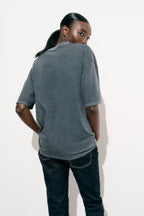 Women’s Washed Graphic Crew Neck T Shirt