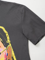 Women’s Washed Graphic Crew Neck T Shirt