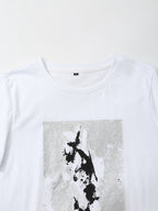 Women’s White Graphic Crew Neck T Shirt